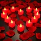 24PCS LED Kerzen Tee Lichter Herz Form Batterie Powered Red Shell Romantische Dekoration Flammenlose