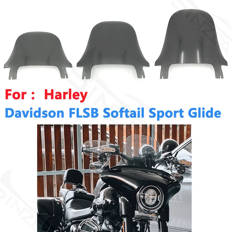Für Harley Davidson FLSB Softail Sport Glide 2018 2019 2020 2021 Touring Windschutzscheibe Windschutz Windabweiser Schwarz Grau