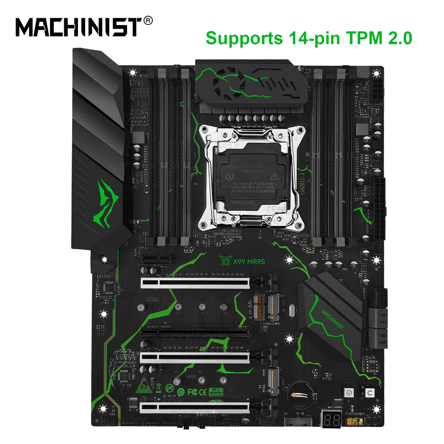 MACHINIST X99 MR9S ATX Motherboard LGA 2011-3 Unterstützt TPM 2.0 Intel Xeon E5 V3/V4 CPU DDR4 RAM Speicher NVME M.2 USB3.0 Image