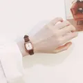 Hohe Qualität Lederband Handgelenk Uhren Für Frauen Mode Zifferblatt Analog Quarz Uhr Vintage Damen
