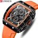 Curren neue Modemarke Herren Armbanduhren Sport Chronograph Quarz Silikon Armband Uhren wasserdichte