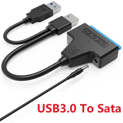 USB 3,0 2,0 SATA 3 Kabel Sata Zu USB 3,0 Adapter Bis Zu 6 Gbps Unterstützung 2,5 Zoll Externe HDD SSD Festplatte 22 Pin Sata III Kabel Image