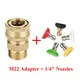 Hochdruck reiniger Kupfer anschluss adapter m22 Stecker 1/4 "Buchse Schnell anschluss adapter & 5