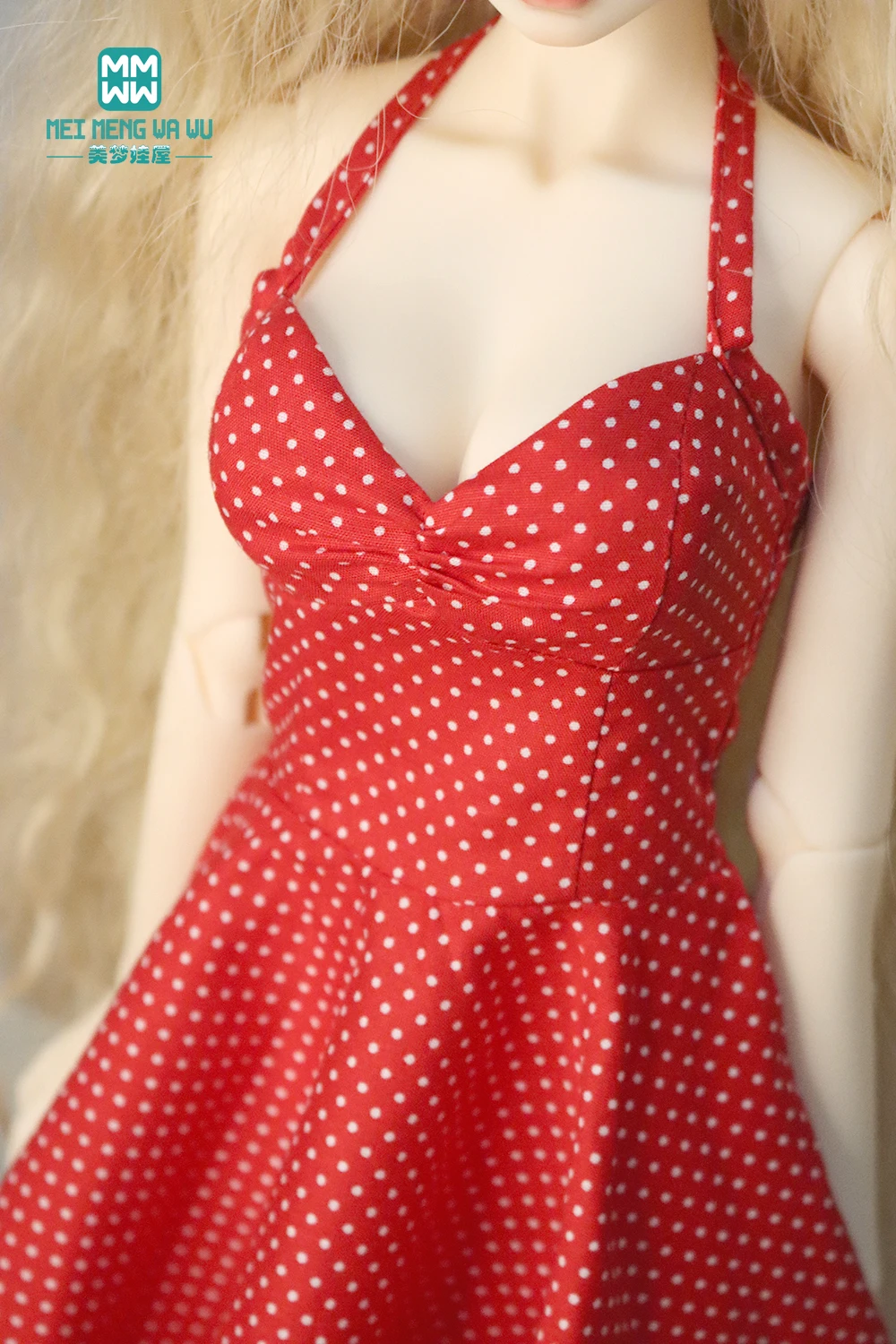 BJD Puppe kleidung 58-60cm 1/3 BJD DD SD DDL Puppe zubehör Mode polka-dot großen rock kleid Schuhe