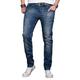 Slim-fit-Jeans ALESSANDRO SALVARINI "ASLuca" Gr. W34 L32, Länge 32, blau (as045) Herren Jeans Slim Fit