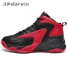 Atmungsaktive PU-Leder-Herren-Basketballschuhe für Herren, High-Top-Turnschuhe, Sport, Unisex, bequem, große Größe 47, 48