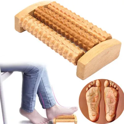 14cm Kleine Billige Holz Fuß Roller Holz Pflege Massage Reflexzonenmassage Entspannen Relief