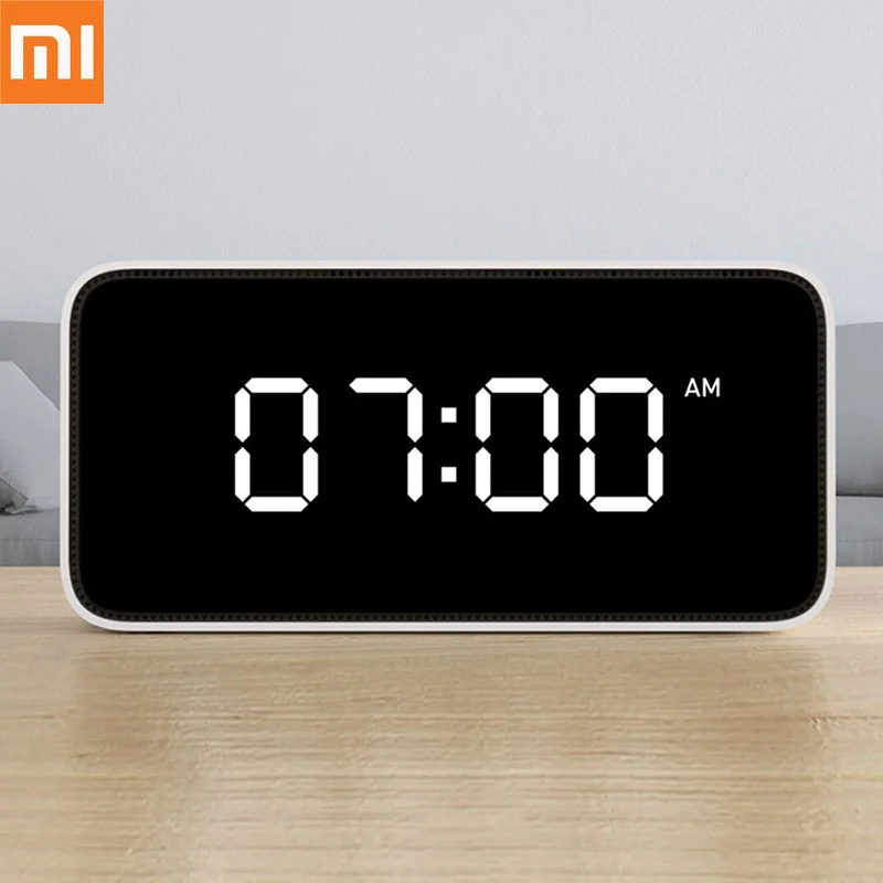 Xiaomi Mijia Xiaoai Smart Wecker Stimme Broadcast Uhr ABS Tisch Dersktop Uhren AutomaticTime Kalibrierung Mi Hause App Image