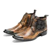 Herbst Winter Schuhe Männer Echtes Leder Retro Farbe Mann Stiefeletten Doppel Schnalle Kleid Party