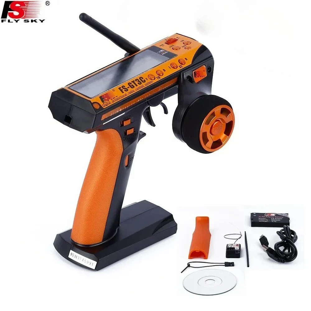 FLYSKY FS-GT3C GT3C RC Autoradio-Sender Eingebauter 800-mAh-Akku mit GR3E-Empfänger Image