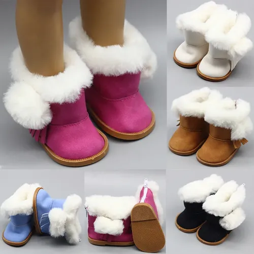 „43cm Höhe Mädchen Puppen Schnee Stiefel Schuhe für 18 „“Puppe Geboren Baby Puppe Winter Chirstmas“