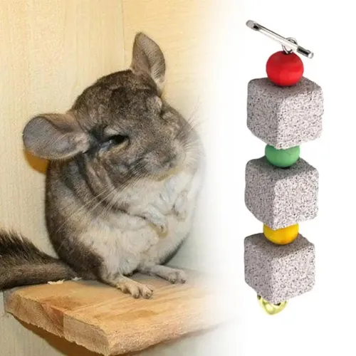 Cartoon Kaninchen Pet Hamster Chinchilla Vogel Zähne Schleifen Stein String Kauen Spielzeug
