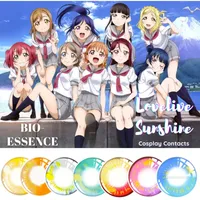 Bio-essenz 2 Teile/para Cosplay Farbe Kontaktlinsen für Augen Anime Zubehör Orange Rosa Blau