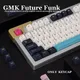 Gmk future funk großes set kirsch profil pbt keycap farbstoff-sub englisch benutzer definierte