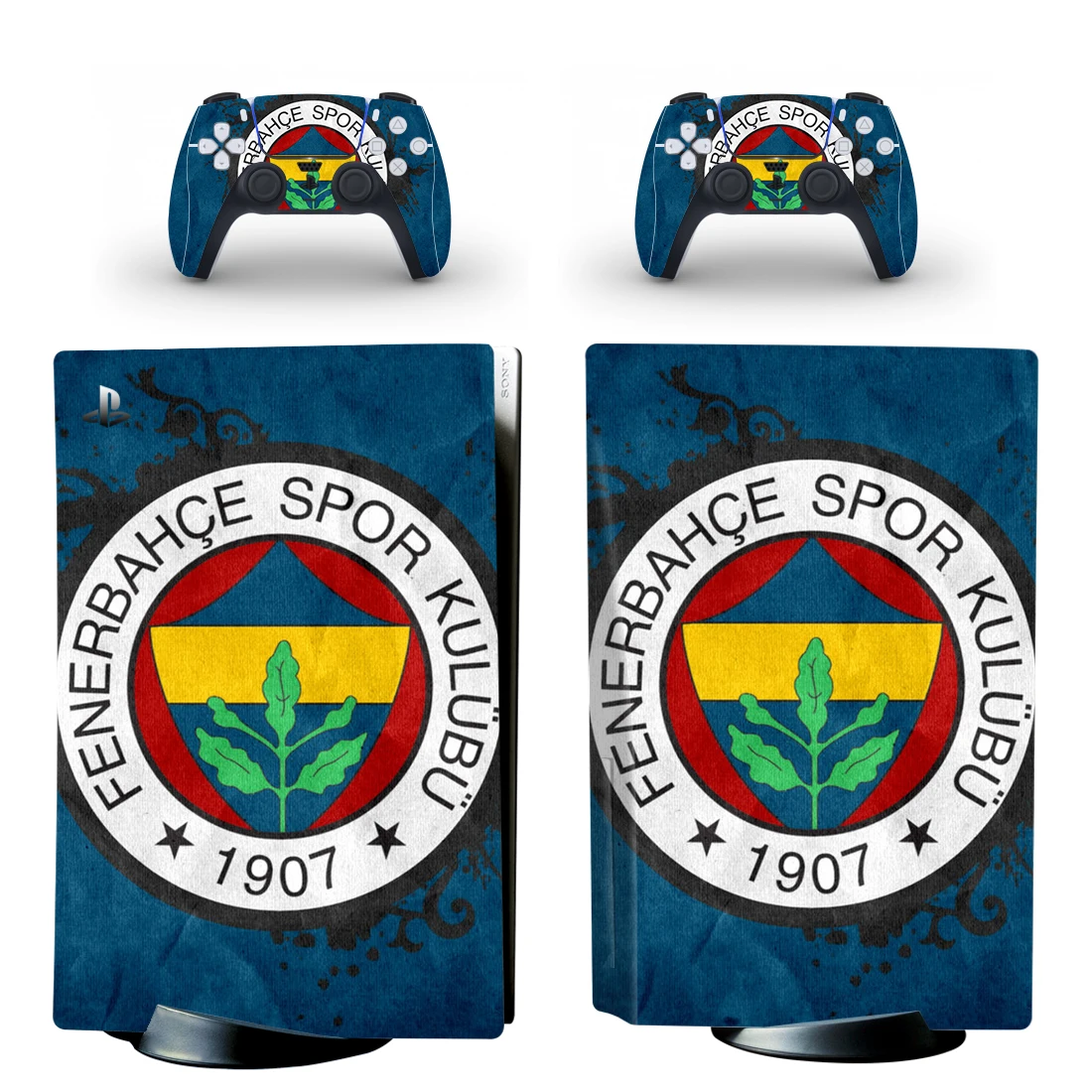 Fenerbahce PS5 Standard Disc Aufkleber Aufkleber Abdeckung für Konsole und 2 Controller PS5 Disk Skin Vinyl Image