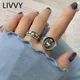 LIVVY2022 Neue Kreative Thai Silber Farbe Herz Offenen Ring Weibliche Valentinstag Geschenk Mode