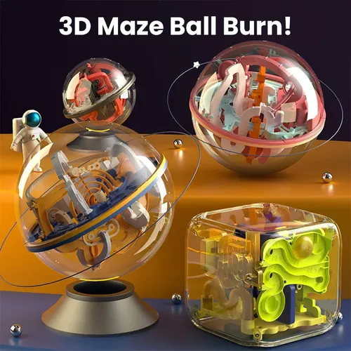 3D Puzzle Ball Labyrinth Spielzeug Kinder Herausforderung Hindernis Spiel Labyrinth Ball 3D