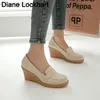 Frauen Keile Faulenzer Frau Casual PU leder Schuhe Büro Arbeit Boot Schuhe Classics High Heels