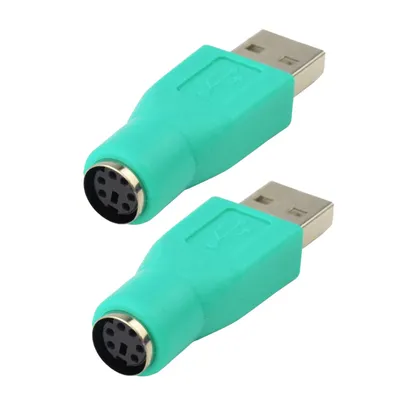 1 paar USB Stecker auf 6 Pin Mini DIN Jack PS2 Buchse Konverter für USB Tastatur Maus Adapter