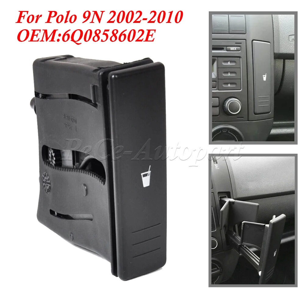 6Q 0858602 E Auto Mittelkonsole Getränkehalter Drei Farben 6Q0 858 602 Für Polo 9N 2002 2003 2004 2005 2006 2007 2008 2009 2010 Image