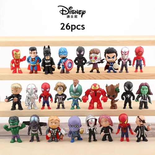 6-26 Stück/Sets Disney Anime Superhelden Spider Man Action figur Kinder Spielzeug Geburtstags