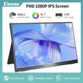 Unew 15 6 Zoll tragbarer Monitor Touchscreen 1920x1080 mobiles Display leichte und dünne Abdeckung