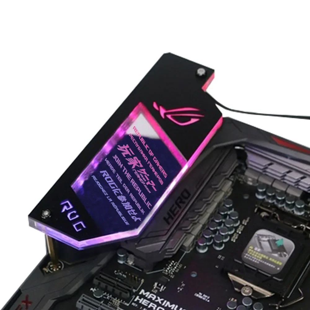 ATX IO ARGB Beleuchtungspanel DIY AURA SYNC 5V ROG MOBO Lightboard, individuelle Motherboard-Dekorplatte PC Gamer Modding Image