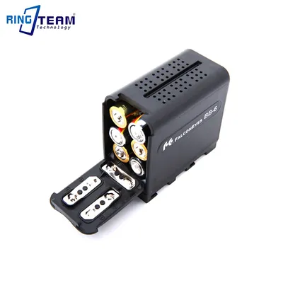 Dummy Leere Batterie NP-F970 NPF970 Adapter Box Fall für 6 stücke AA Passt LED Video Lampe Licht