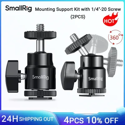 SmallRig 1/4 "Kamera Hot shoe Mount Mit Zusätzliche 1/4" Schraube Unterstützung Halterung Dslr