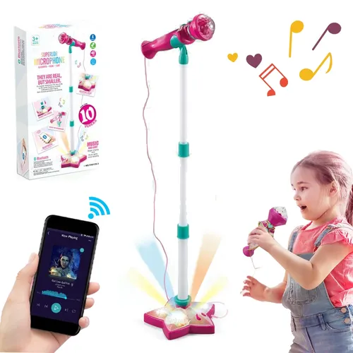 Bluetooth Karaoke Mikrofon für Kinder Mikrofon mit Stand Musik instrument Spielzeug Lernspiel zeug