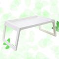 Foldable Desk Foldable Bed Table Folding Breakfast Bed Desk Table Computer Laptop Holder for Home Bedroom(White)