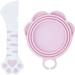 Meow&Woof Cat Wet Food Spoon Mini Spatula for Pet Canned Food BPA Free Can Spoons for Animal Feeding Small Jars Spatulas Easy Clean Scraper for Dog Food Cans ï¼ˆWhite Cat Patternï¼‰