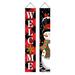 JOLIXIEYE Merry Christmas Holiday Banners Santa Claus Snowman Porch Sign Decor for Outside Indoor Outdoor Home 62 300D