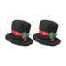 BESTONZON 2pcs Pet Hat Cosplay Costume Adjustable Black Hat Christmas Halloween Cosplays Accessories Pet Supplies
