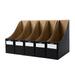 NUOLUX 5 Pcs Magazine File Holder Waterproof Useful Paper Desk Organizer Dormitory Student File Storage Holder - 26x9cm (Matt Black)