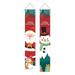 JOLIXIEYE Merry Christmas Holiday Banners Xmas Santa Claus Snowman Porch Sign for Outside Indoor Outdoor Home 1 Santa Claus