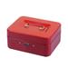 Qisuw Cash Box with Money Tray Combination Lock Metal Money Box with Cash Tray Portable Lock Box for Home Office