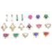 Nail Alloy Diamond Jewelry Charms Rhinestones Gems Diamonds 3d Sticker Miss 54 PCS
