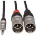 6-Foot Pro Stereo Breakout Cable - 3.5mm TRS to Dual XLR - High-Quality Audio Cable