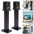 ZhdnBhnos 2pcs 28 Speaker Stand Bookshelf MDF Surround Sound Home Theater Black Walnut Rack 1 Pair