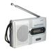 BC-R21 Portable AM FM Radio Battery Operated Pocket Radio Longest Lasting Best Reception for Senior Home Silver