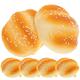 bread toy 6pcs PU Sesame Roll Bread Model Simulation Bread Toy Photo Props Home Cake Shop Decor