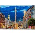 300 PCS Jigsaw Puzzles Artwork Gift for Adults Teens 10.6 x 15.5 Old Town in Alps Mountains Wooden Puzzle Games