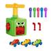 HOMEMAXS 11 Pcs in 1 Set Children Inertia Balloon Car Educational Playing Toy Funny Press Balloon Car Toy Accessories Green (1 Pump 2 Car Model 2 Air Nozzle 6 Random Color Balloons)