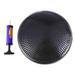 Hemoton Inflated Stability Wobble Cushion Extra Thick Core Balance-Disc Wiggle Seat for Improving Core Strength Relieving Back Pain with Random Color Air Inflator (Black)