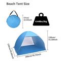 Bornmio 2-3 Person Beach Tent Pop Up Sun Shelter Tent Big Automatic Sun Umbrella 2-3 Person fishfingf Beach Shelter Blue