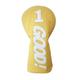 Tnarru Wood Headcover Golf Club Head Cover Durable Women Men Golf Sports Golfer Gift for Golf Bag Golf Club Cover Golf Headcover No1 Yellow