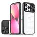 for iPhone 12 Pro / 12 Case with Camera Cover for iPhone 12 Pro / 12 Case Crystal Clear & Not-Yellowing Slim Shockproof Protective Phone Case for iPhone 12 Pro / 12 Black