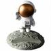 1pc Creative Phone Holder Space Astronaut Shape Stand Decorative Cell Phone Stand Portable Smartphone Holder (White Golden)