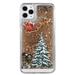 FERSWE Quicksand Christmas Case for iPhone 14 Liquid Floating Flowing Moving Bling Snowman Santa/Elk Tree Cute Shockproof Defender Soft TPU for Apple iPhone 14